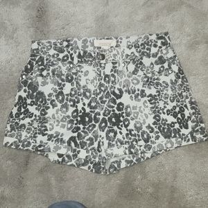 Grey leopard shorts